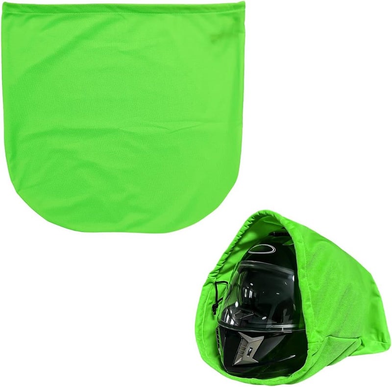 KVAEY Motorcycle Helmet Bag, Helmet Protection Drawstring Bag Made of Nylon Cloth, Large Capacity Helmet Storage Bag for Motorcycle Bicycle, Universal Motorcycle Accessories (Green) - Image 1